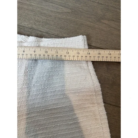 ZARA Pants Womens Medium Ivory Textured Boucle Knit Flare Leg Pull On Lounge - Picture 6 of 7